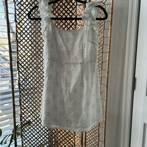 Selfie Leslie Annie Ruffle Shoulder Strap Mini Dress